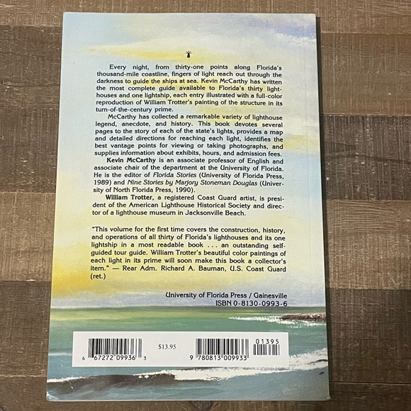 Florida Lighthouses by Kevin M. McCarthy. History & Info. 1990 Trade Paperback. - Picture 2 of 2
